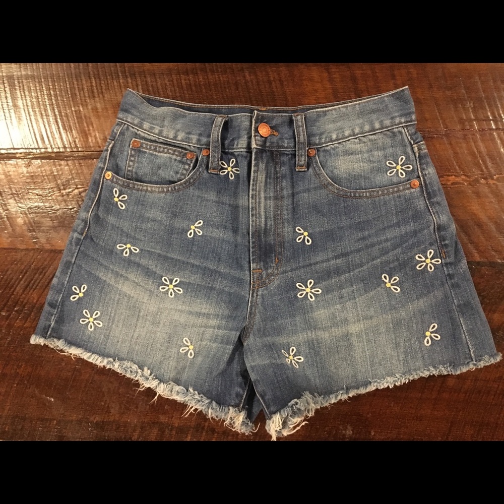 Madewell Perfect Summer Shorts Daisy Embroidered